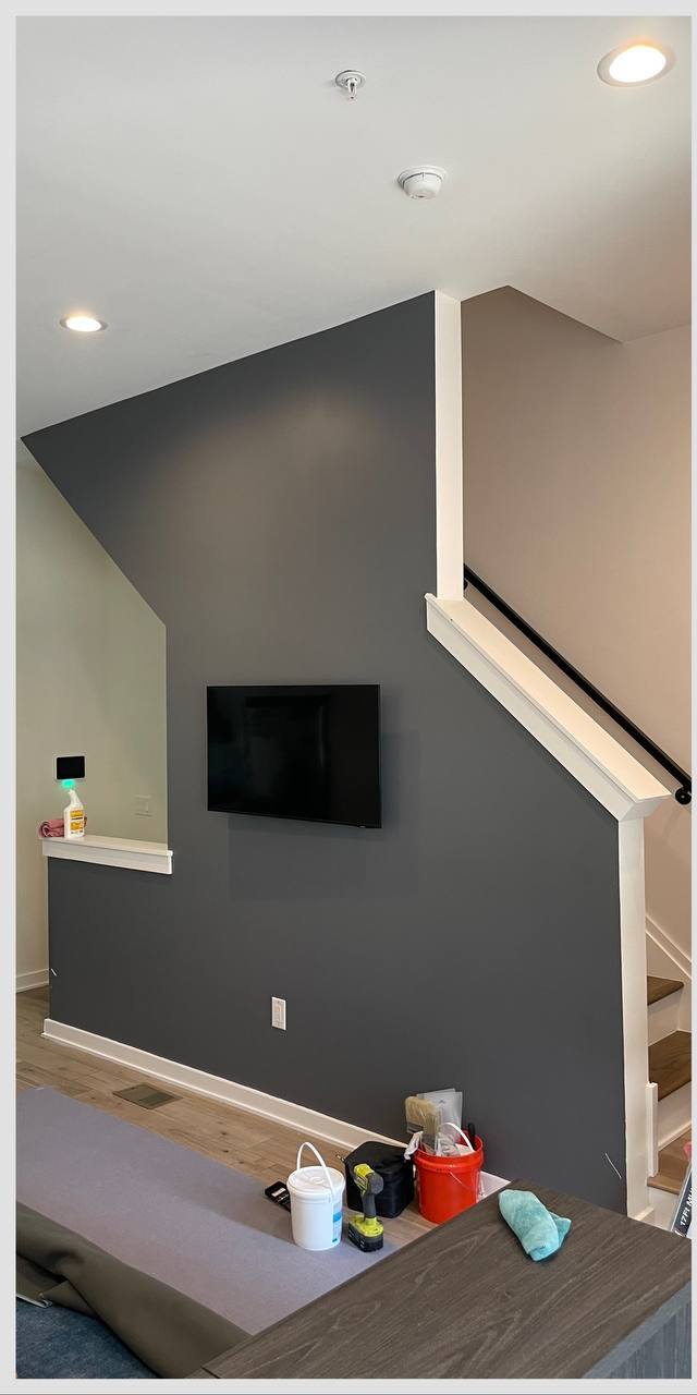 Before Watercolor Accent Wall